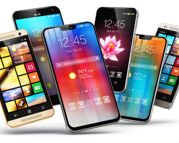 6台のスマートフォン